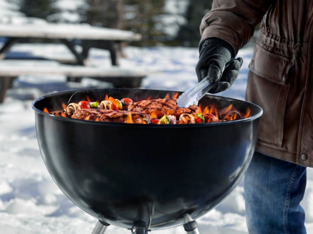 grilling in winter